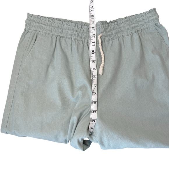 J. Crew Pants Women L Mint Green Astrid Wide Leg Chino Pull On Pockets Laganlook - Picture 7 of 12